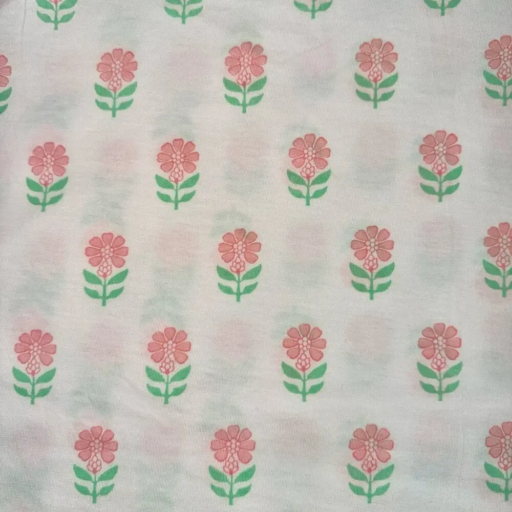 NWOT TBBC Twin Sheet Set “Flowers For Friends” / Palm Beach Pink